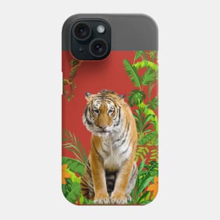 Tiger with Jungle Background Phone Case