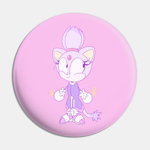 Classic Blaze the Cat Pin by SpookytheKitty2001