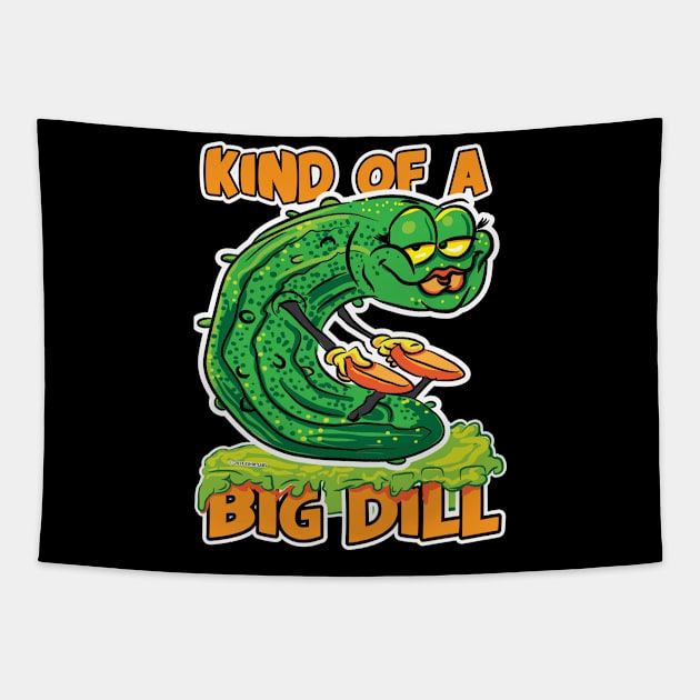 Kind of a Big Dill Female Pickle Tapestry by eShirtLabs