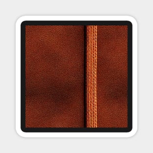 Brown leather, natural and ecological leather print #32 Magnet