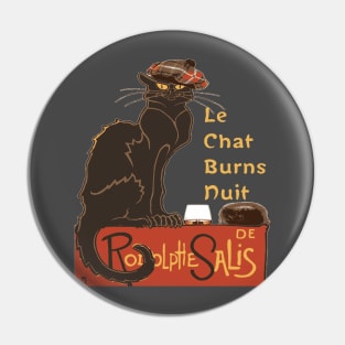 Le Chat Burns Nuit With Haggis and Dram Pin