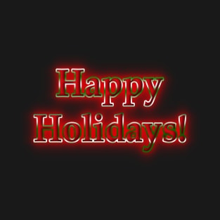 Happy Holidays Vintage Neon Retro T-Shirt