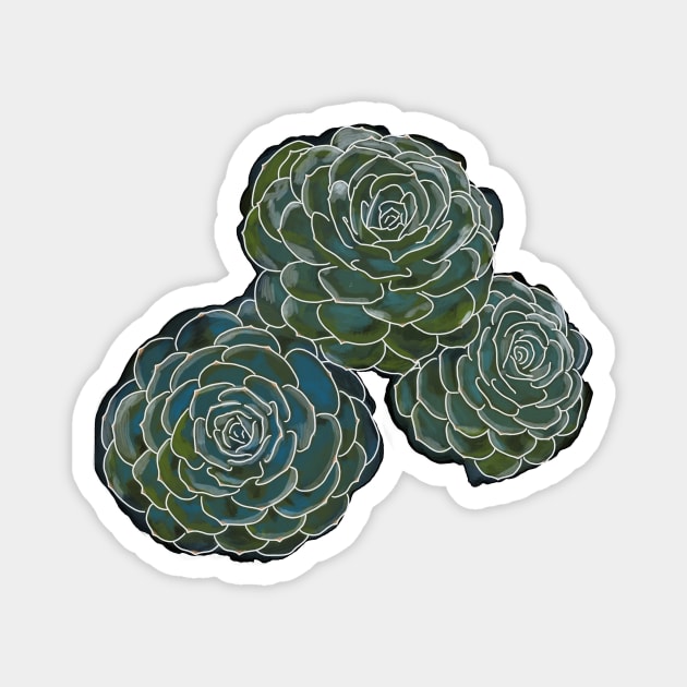 Island Succulent Magnet by CorrieMick