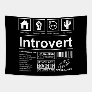 Introvert Label Tapestry