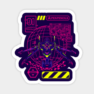 mecha monster danger virus Magnet