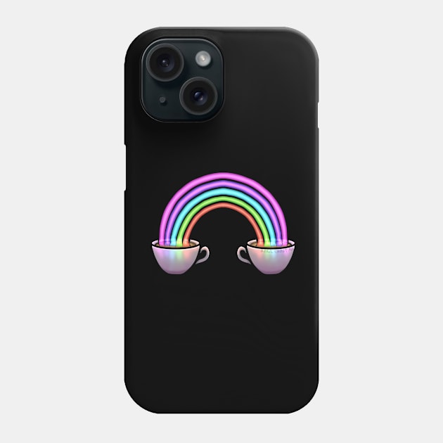 Coffee Rainbow Phone Case by RageCraftAU