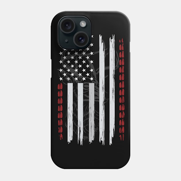 USA Deer Hunter Flag Phone Case by UnluckyDesigns