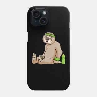 Exhausted sloth at the jogging with a bottle Phone Case