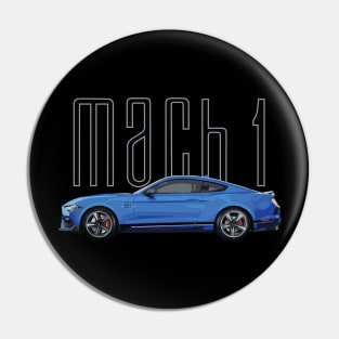 Mach 1 S550 Mustang GT 5.0L V8 Antimatter Blue Car Pin