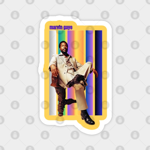 marvin gaye quotes art 90s style retro vintage 70s Magnet by graphicaesthetic ✅