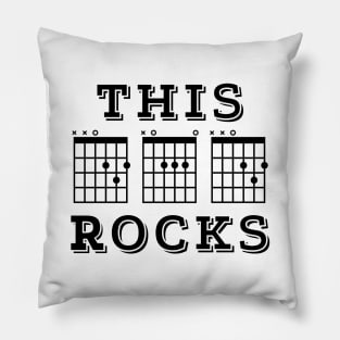 This Dad Rocks Guitar DAD Chords Tab Light Theme Pillow