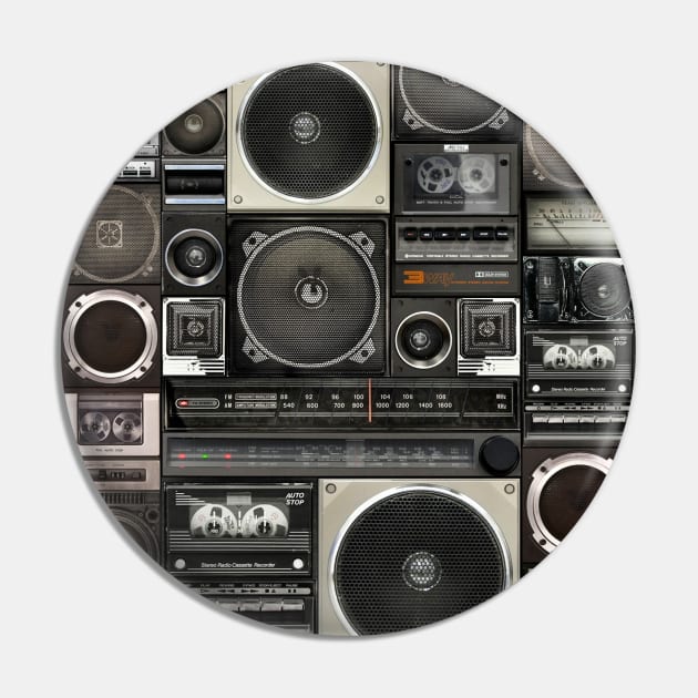 Boomboxes mix Pin by bulografik