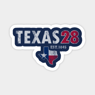 Texas 28th State 1845 Vintage Texan Magnet