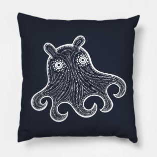 Flapjack or Dumbo Octopus drawing - cute ocean creature art Pillow