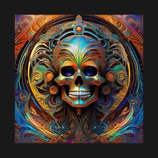 Cosmic Psychedelic Skull - Trippy Patterns 71 T-Shirt