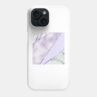 Lavender with grey marble Phone Case