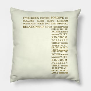 Positive Spiritual Words design features a number 7 Pillow