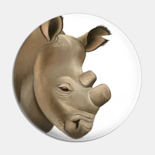 White Rhino Pin