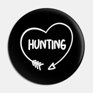 I Love Bow and Arrow Hunting Pin