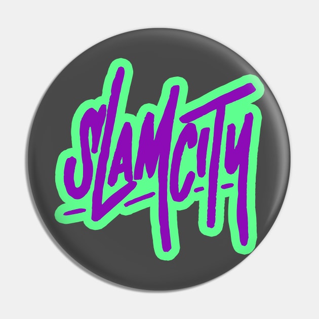 Slam City Graffiti Logo Pin by Slam City