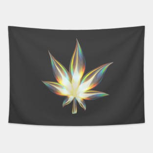 Golden Iridescent Cannabis Tapestry