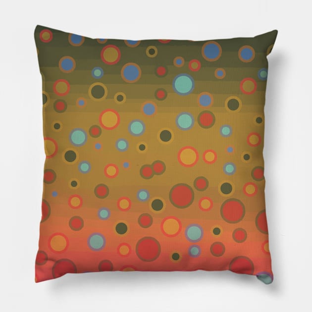 Abstract Nature Inspired Trout Art Original by TeeCreations Pillow by TeeCreations