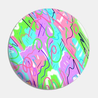 Pastel Colors Pop Art Painting Pin