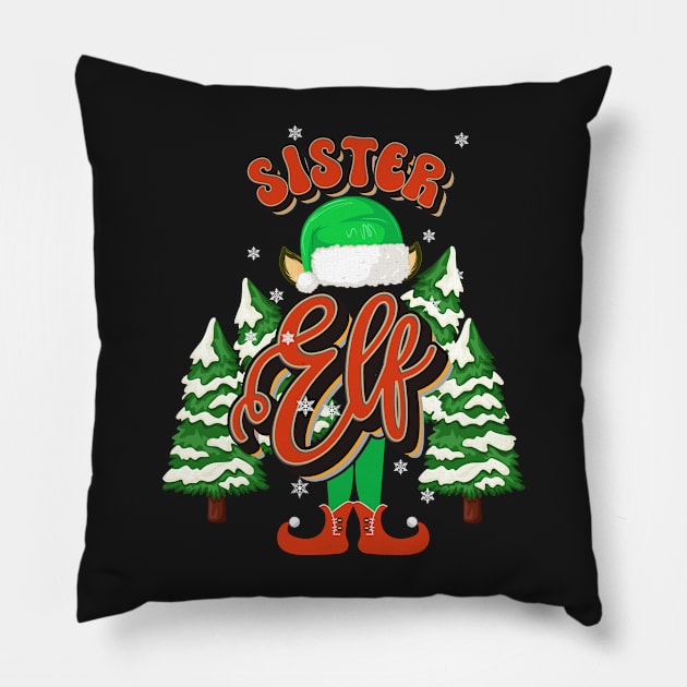 SISTER ELF CHRISTMAS Pillow by HomeCoquette