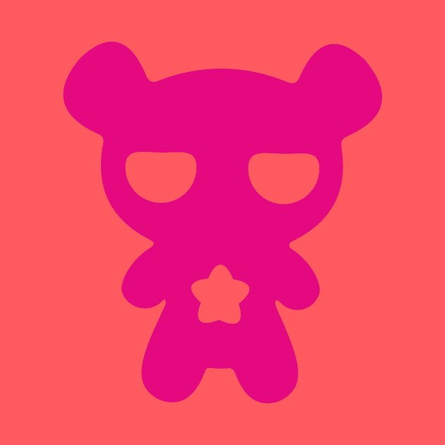 Magenta Lazy Bear (Cute and Pink) by XOOXOO