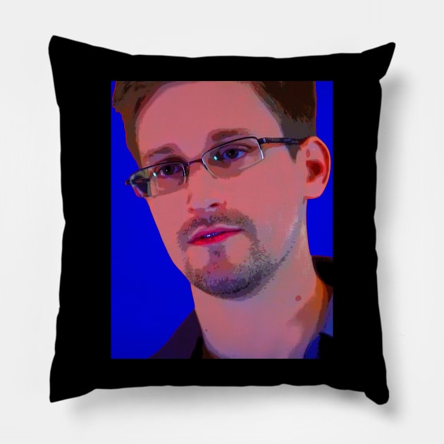 edward snowden Pillow by oryan80