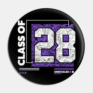 Class of 2028 Urban Streetwear // Graduation Class of '28 Purple Pin