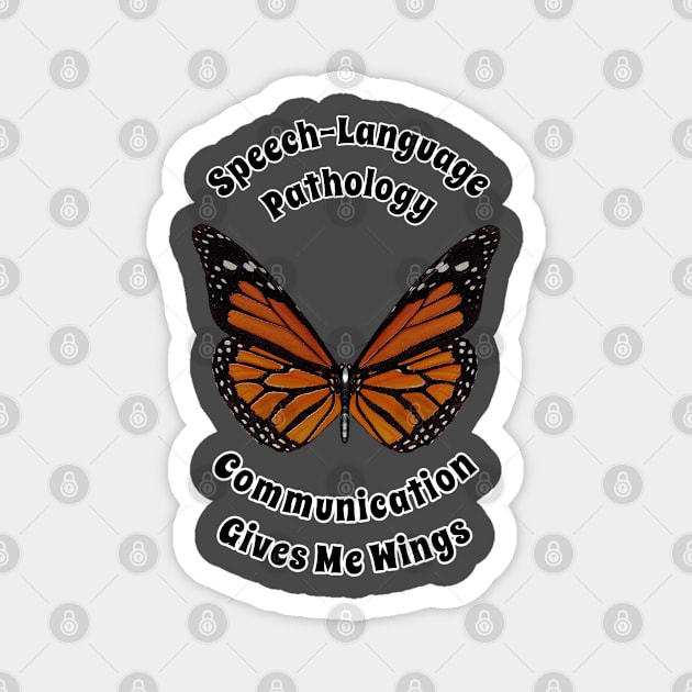 Speech Butterfly Magnet by BigHeaterDesigns