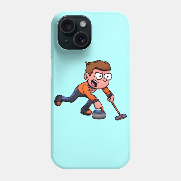 Curling Boy Phone Case by TheMaskedTooner