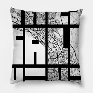 Thessaloniki, Greece City Map Typography - Light Pillow