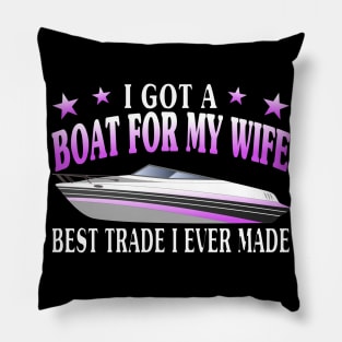 Boat Captain Wife Yacht Boater Motorboat Pillow