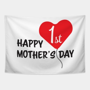 Happy First Mother's day Red Heart Balloon Tapestry