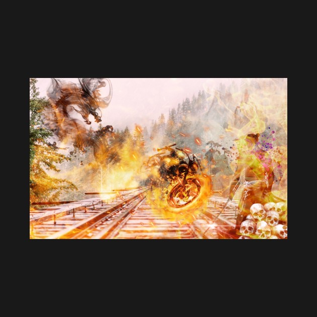 3D GHOST RIDER TRAIN by MICHAEL ZHOU