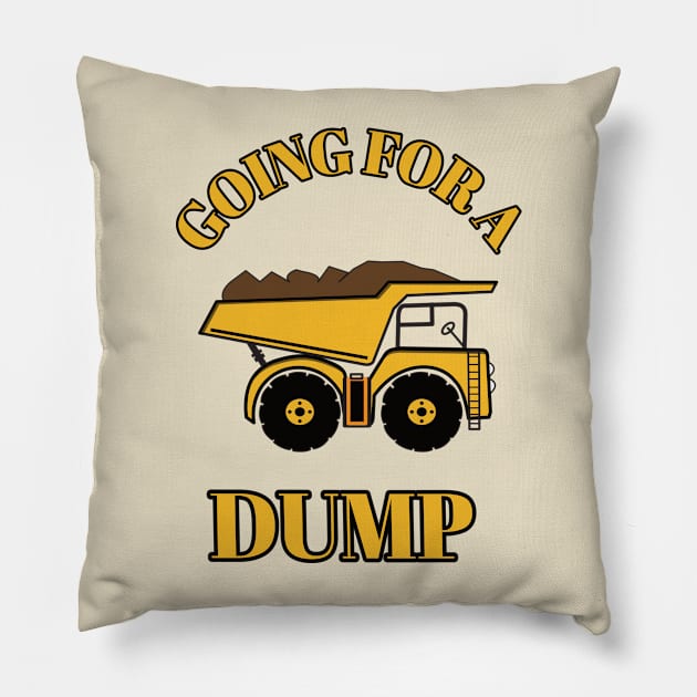 Going for a dump Pillow by BishBashBosh