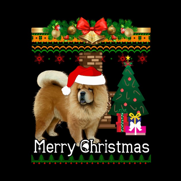 Ugly Christmas Sweater CHOW CHOWS by LaurieAndrew