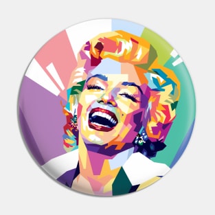 Portrait illustration of Marlyn Monroe Pin