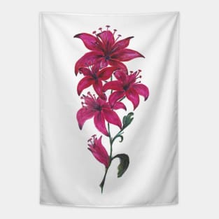 Red Lilies Tapestry