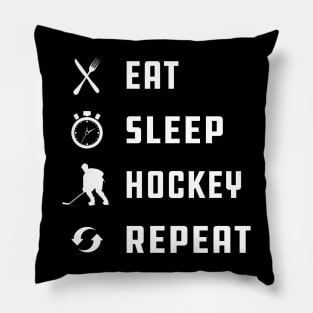 Ice Hockey - Eat Sleep Hockey Repeat Pillow
