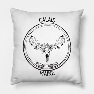 Calais Maine Moose Pillow