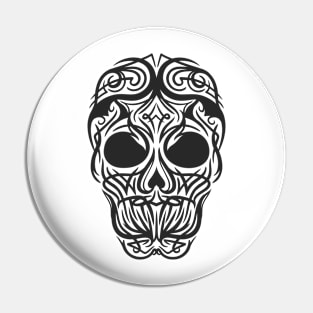 skull Halloween black Pin