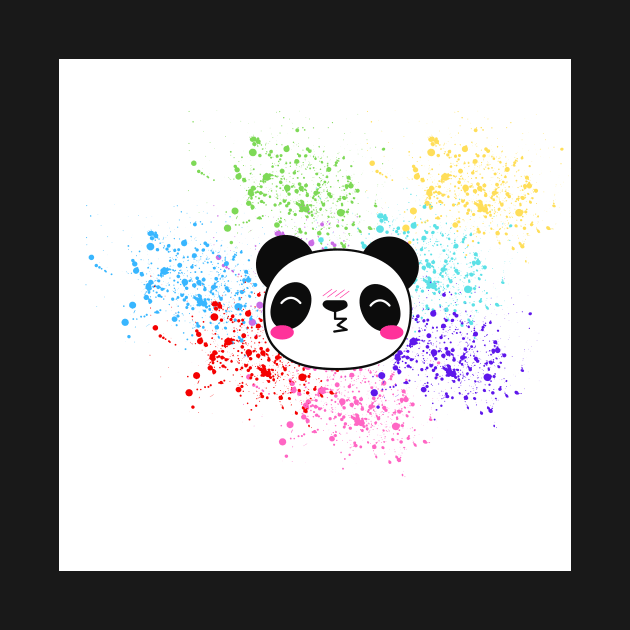 Kiss Panda Bear by PedaDesign