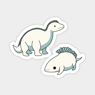 Simple Cute Baby Alien Dinosaurs Magnet