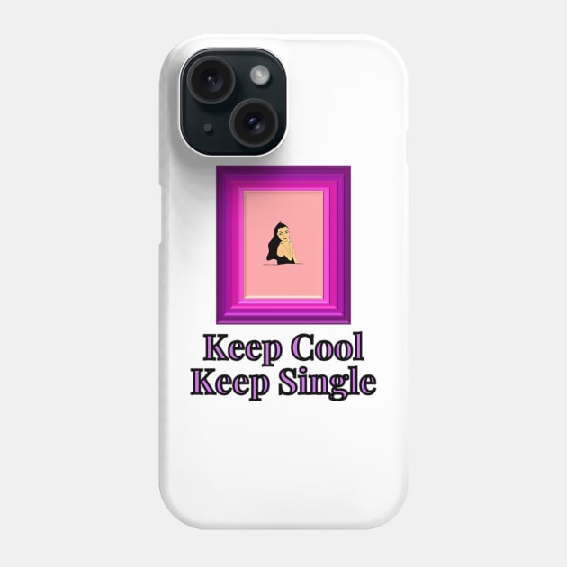 Empowered Woman - Keep Cool Keep Single Phone Case by drawkwardly