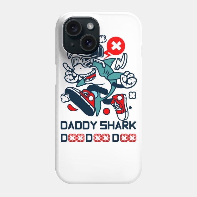 Daddy Shark Phone Case by sufian