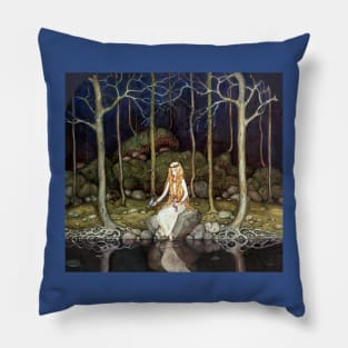 Princess in the Forest - John Bauer Pillow