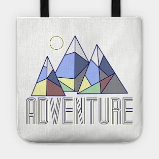 Geometric Adventure Mountains Tote